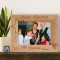 Happy Hanukkah and Many Menorah Personalized Wooden Picture Frame-7" x 5" Brown Horizontal (Frames)