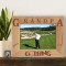 When the Going Gets Tough Grandpa Goes Golfing Personalized Wooden Picture Frame-7" x 5" Brown Horizontal (Frames)