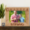 Personalized When the Going Gets Tough Grandpa Goes Fishing Wooden Picture Frame-7" x 5" Brown Horizontal (Frames)