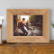 My First Father's Day Personalized Wooden Picture Frame-7" x 5" Brown Horizontal (Frames)