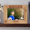 Soccer Personalized Wooden Picture Frame-7" x 5" Brown Horizontal (Frames)