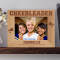 Cheerleader Personalized Wooden Picture Frame-7" x 5" Brown Horizontal (Frames)