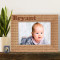 Logan Autumn Baby Personalized Wooden Picture Frame-7" x 5" Brown Horizontal (Frames)