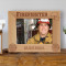 Firefighter Personalized Wooden Picture Frame-6" x 4" Brown Horizontal (Frames)
