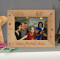 Happy Birthday Personalized Wooden Picture Frame-7" x 5" Brown Horizontal (Frames)