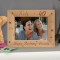 Happy 40th Birthday Personalized Wooden Picture Frame-7" x 5" Brown Horizontal (Frames)