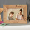 We Love You World's Coolest Aunt Personalized Wooden Picture Frame-6" x 4" Brown Horizontal (Frames)