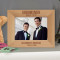 Groomsmen Personalized Wooden Picture Frame-7" x 5" Brown Horizontal (Frames)
