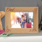 Dad and Me Personalized Wooden Picture Frame-7" x 5" Brown Horizontal (Frames)