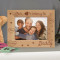 Our Hearts Belong to Daddy Personalized Wooden Picture Frame-7" x 5" Brown Horizontal (Frames)
