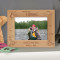 Freshwater Fishing Personalized Wooden Picture Frame-7" x 5" Brown Horizontal (Frames)