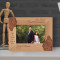 Today You Take One Step Closer To Jesus Personalized Wooden Frame-6" x 4" Brown Horizontal