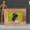 Congratulations On Your First Communion Personalized Wooden Frame-6" x 4" Brown Horizontal