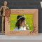 Today You Take One Step Closer To Jesus Personalized Wooden Frame-7" x 5" Brown Horizontal