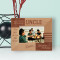 My Uncle Is My True Hero Personalized Wooden Frame-5" x 3 1/2" Brown Horizontal