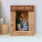 Fathers Are The First Friend You Make And The Last Love Of Your Life Personalized Wooden Frame 4" x 6" Brown (Vertical)