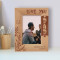 Love You Dad Personalized Wooden Frame 4" x 6" Brown (Vertical)
