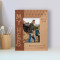 My Hero Personalized Wooden Frame 3 1/2" x 5" Brown (Vertical)