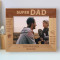 Super Dad Personalized Wooden Frame-10" x 8" Brown Horizontal
