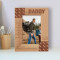 What My Dad Has Taught Me Cannot Be Learned In School Personalized Wooden Frame 4" x 6" Brown (Vertical)