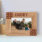 What My Dad Has Taught Me Cannot Be Learned In School Personalized Wooden Frame-6" x 4" Brown Horizontal