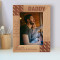 What My Dad Has Taught Me Cannot Be Learned In School Personalized Wooden Frame 5" x 7" Brown (Vertical)