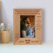 The Greatest Storms In A Child's Heart Are Calmed By The Loving Waves In The Sea Of A Father's Love Personalized Wooden Frame 3 1/2" x 5" Brown (Vertical)