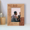  A Father's Love Is Enternal And Without End Personalized Wooden Frame 4" x 6" Brown (Vertical)