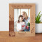 If I Know What Love Is It's Because Of You Personalized Wooden Frame 5" x 7" Brown (Vertical)