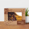 Happiness Is Seeing Your Mother Smile Personalized Wooden Frame-6" x 4" Brown Horizontal