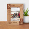 If You're A Mom You're A Superhero Personalized Wooden Frame 4" x 6" Brown (Vertical)