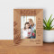 No Matter How Much I Say I Love You I Always Love You More Personalized Wooden Frame 3 1/2" x 5" Brown (Vertical)
