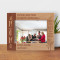Mothers Hold Their Children's Hands For A Short While But Their Personalized Wooden Frame-7" x 5" Brown Horizontal
