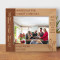 Mothers Hold Their Children's Hands For A Short While But Their Personalized Wooden Frame-10" x 8" Brown Horizontal