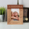 A Grandparent Has Silver In Their Hair & Gold In Their Heart Personalized Wooden Frame 3 1/2" x 5" Brown (Vertical)