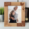 Our Heart's Belong To Grandma & Grandpa Personalized Wooden Frame 8" x 10" Brown (Vertical)