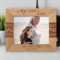 We Love Grandma & Grandpa Personalized Wooden Frame-10" x 8" Brown Horizontal