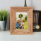 Grandparents Make The World Personalized Wooden Frame 3 1/2" x 5" Brown (Vertical)