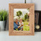Grandparents Make The World Personalized Wooden Frame 5" x 7" Brown (Vertical)