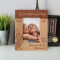 Grandparents Best Ever Personalized Wooden Frame 3 1/2" x 5" Brown (Vertical)