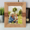 A Grandparent Is Old On The Outside But Young On The Inside Personalized Wooden Frame 8" x 10" Brown (Vertical)