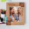 Sisters Are Friends We Have For A Lifetime Personalized Wooden Frame 5" x 7" Brown (Vertical)