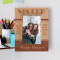 The Best Thing About Having A Sister Personalized Wooden Frame 4" x 6" Brown (Vertical)