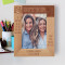 A Sister Is A Little Bit Of Childhood Personalized Wooden Frame 5" x 7" Brown (Vertical)