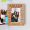The Best Thing About Having A Sister Was That I Always Had A Friend Personalized Wooden Frame 4" x 6" Brown (Vertical)