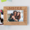 The Best Thing About Having A Sister Was That I Always Had A Friend Personalized Wooden Frame-7" x 5" Brown Horizontal