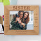 The Best Thing About Having A Sister Was That I Always Had A Friend Personalized Wooden Frame-10" x 8" Brown Horizontal