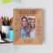 A Sister Is One Who Reaches For Your Hand And Touches Your Heart Personalized Wooden Frame 3 1/2" x 5" Brown (Vertical)