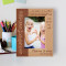 A Sister Is A Little Bit Of Childhood That Can Never Be Lost Personalized Wooden Frame 4" x 6" Brown (Vertical)
