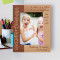 A Sister Is A Little Bit Of Childhood That Can Never Be Lost Personalized Wooden Frame 5" x 7" Brown (Vertical)